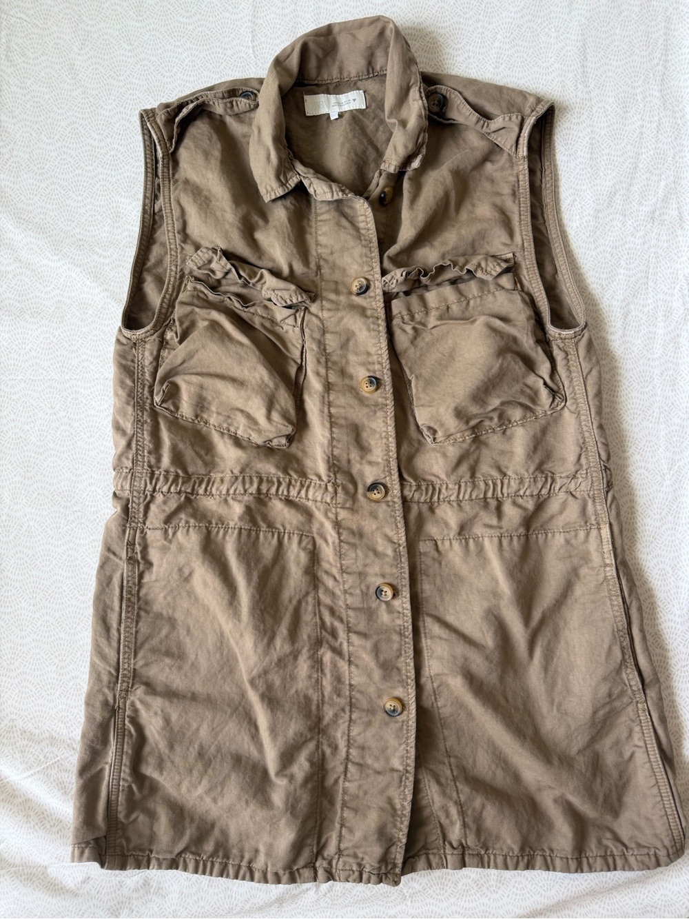 Zara Long Sleeve Utility Dress in Taupe Brown